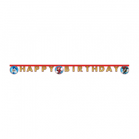 Ghirlanda decor Sonic Speed Happy Birthday Sign FS, 200 cm [1]