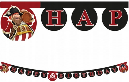 Ghirlanda decor Insula Piratilor, Happy Birthday Sign FS, 200 cm [1]