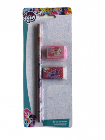 Corectoare si radiere - Set creion, guma de sters si ascutitoare My Little Pony