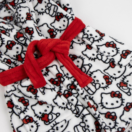 Halat baie coral fleece cu gluga si urechi, Hello Kitty [3]