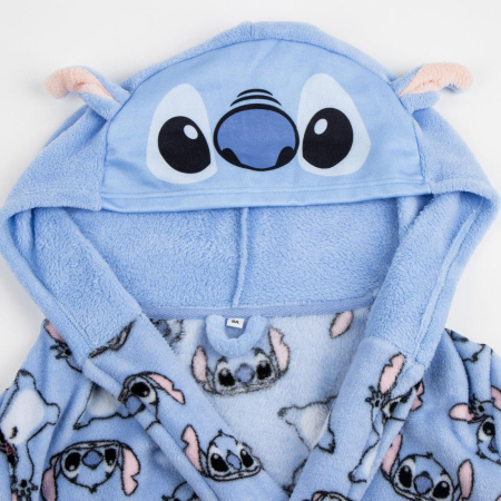 Halat baie coral fleece cu gluga si urechi, Lilo & Stitch [2]