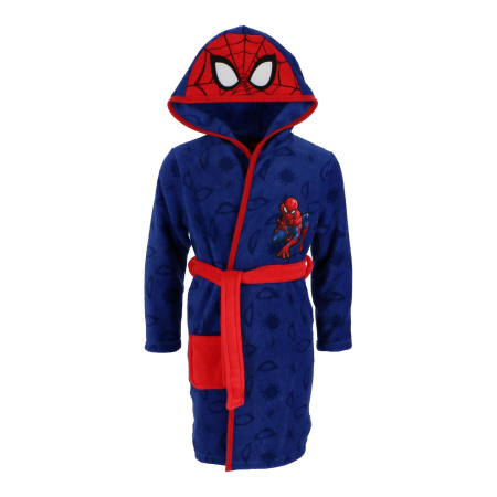 Prosoape si halate de baie copii - Halat baie cu gluga coral fleece Marvel Spiderman
