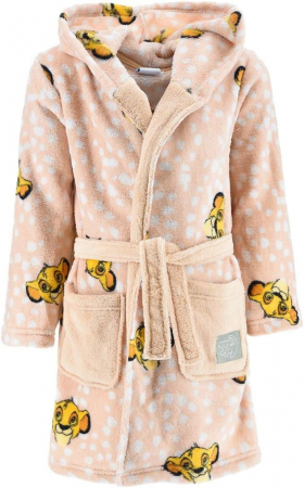 Prosoape si halate de baie copii - Halat baie cu gluga, coral fleece Regele Leu