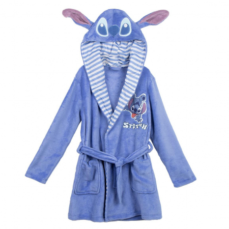 Prosoape si halate de baie copii - Halat baie cu gluga fleece Lilo & Stitch