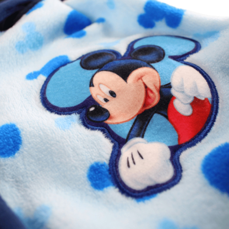 Halat baie cu gluga si urechi fleece coral Mickey Mouse Wink [2]