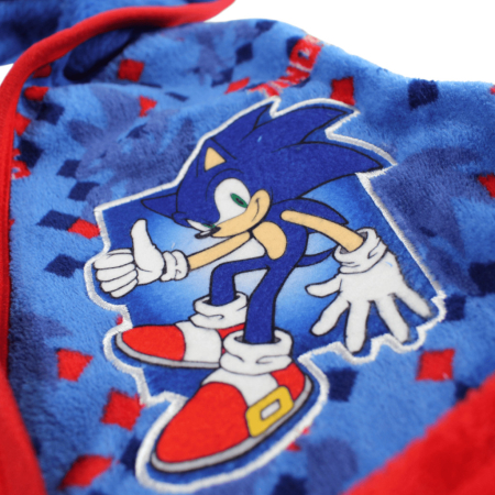 Halat baie cu gluga si urechi fleece coral Sonic the Hedgehog Cool [2]