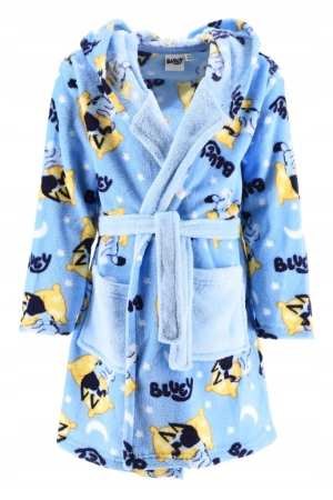 Prosoape si halate de baie copii - Halat baie pufos cu gluga Bluey