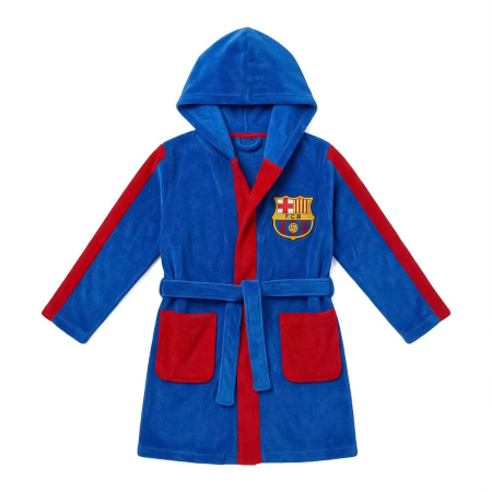 Imbracaminte si incaltaminte copii - Halat de baie cu glugă și design FC Barcelona