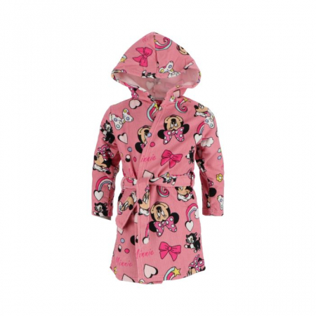Prosoape si halate de baie copii - Halat de baie pentru copii, gluga si buzunare laterale din prosop Minnie Mouse