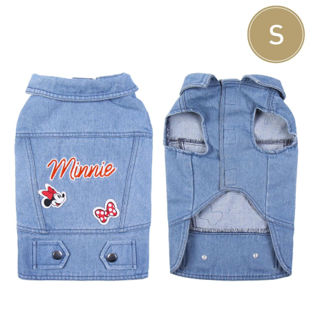 Haine animale de companie - Jacheta din denim pentru caini, Minnie Mouse, S