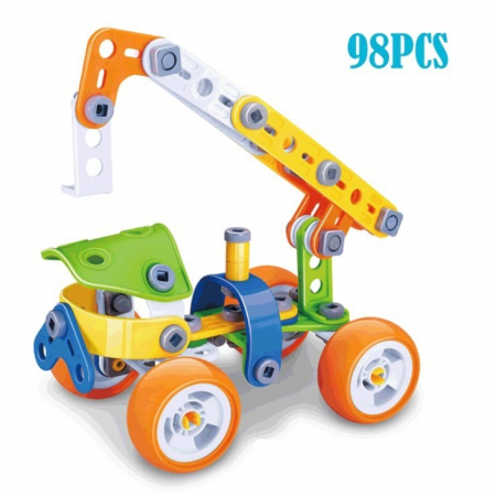 Seturi de constructie - Joc de construit 98 piese - vehicul, 22,5x14x25,5 cm