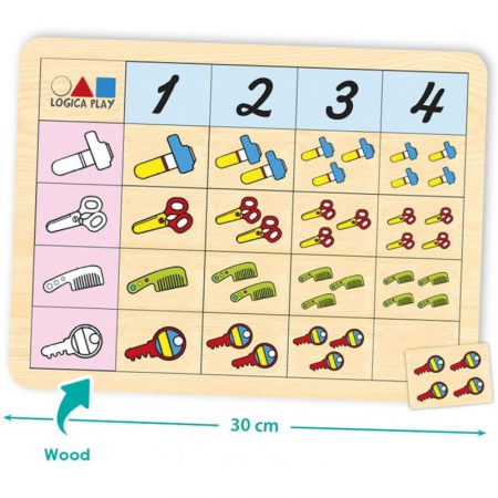 Joc de logica pentru copii - Set 4 puzzle lemn [3]