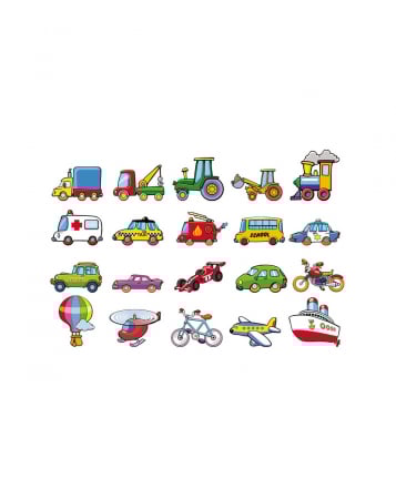 Educative - Joc magnetic cu vehicule, 20 piese