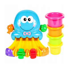 Jocuri si jucarii - Jucarie de baie Caracatita cu tobogane si 4 accesorii colorate