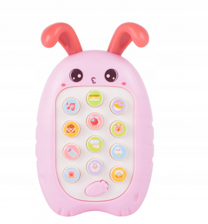 Jocuri si jucarii - Jucarie Interactiva tip Telefon, diferite Sunete si Melodii, Roz