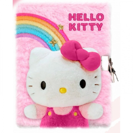 Totul pentru scoala - Jurnal pufos 3D Hello Kitty A5, 16x21 cm
