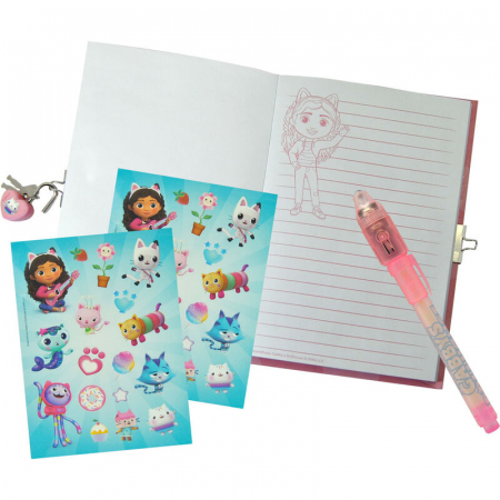 Totul pentru scoala - Jurnal secret Gabby's Dollhouse cu pix 23.5x22x5 cm