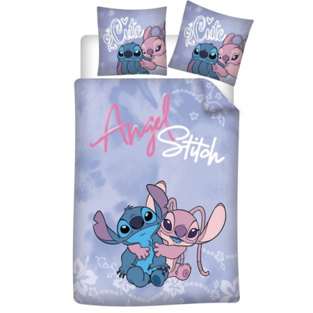 Home&Deco - Lenjerie de pat copii Angel Stitch, 2 piese 140x200 cm, 65x65 cm