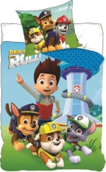 Home&Deco - Lenjerii de pat copii, Paw Patrol, Roll 2 piese 100x135 cm, 40x60 cm