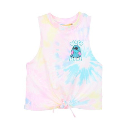 Imbracaminte fete - Maieu bumbac curcubeu multicolor Stitch Just Chill