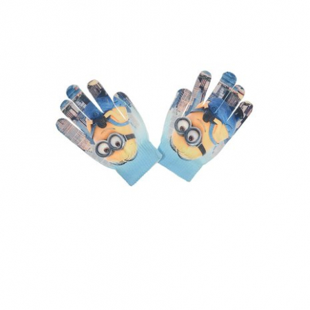 Imbracaminte si incaltaminte copii - Manusi Minions poliester,16-18 cm, bleu