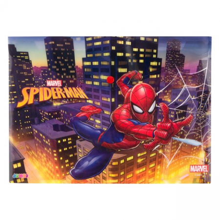 Mapa plastic cu capsa Spiderman, A4 33x24 cm [0]