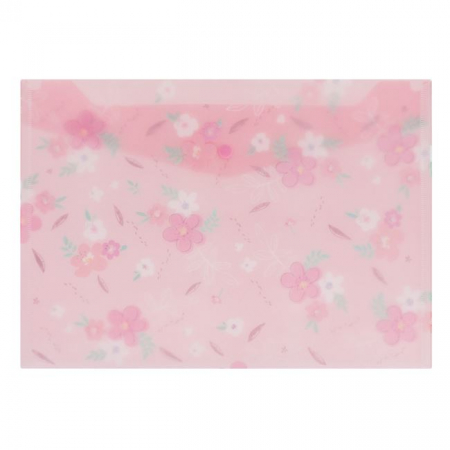 Dosar cu Capsa Roz Flori Glitter 33x23.6cm [1]