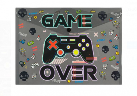 Totul pentru scoala - Mapa plastic Game Over A4