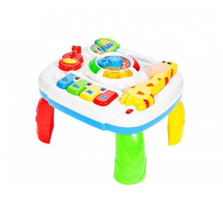 Centre de activitati - Jucarie interactiva Girafa Masuta cu activitati pentru bebelusi cu sunete si lumini