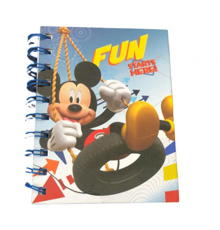 Hartie si caiete scolare - Mini carnetel de notite cu spirala Mickey Mouse