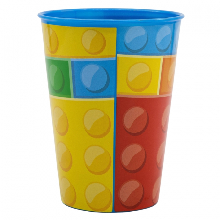 Cani, pahare si accesorii bebe - Pahar plastic Bricks 260 ml