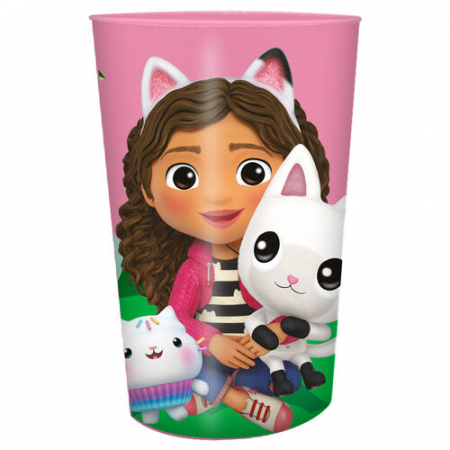 Accesorii hranire - Pahar plastic Gabby's Dollhouse, 250 ml
