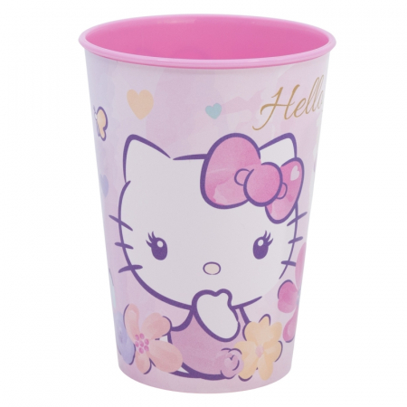 Cani, pahare si accesorii bebe - Pahar plastic Hello Kitty, 260 ml
