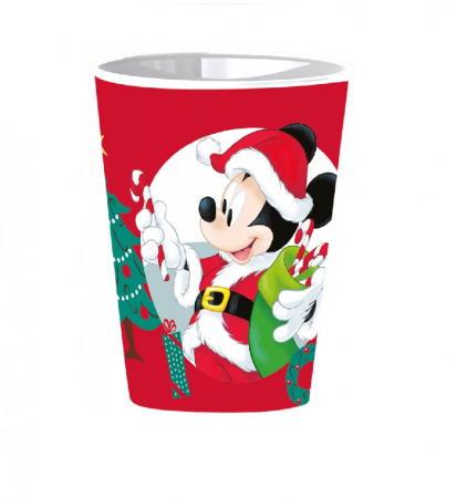 Accesorii hranire - Pahar plastic Mickey Mouse Christmas 260 ml