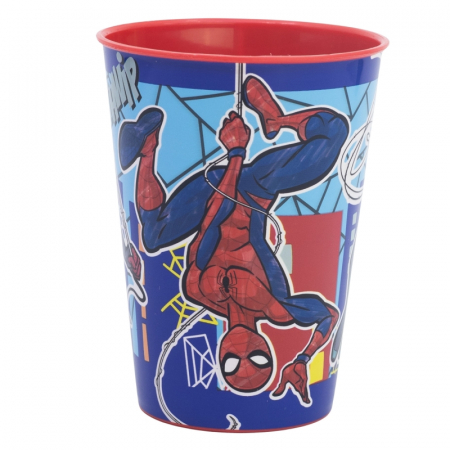 Cani, pahare si accesorii bebe - Pahar plastic Spiderman Mob Rules, 260 ml