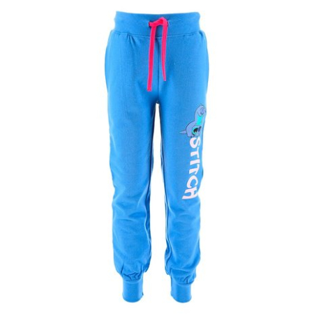 Pantaloni si salopete copii - Pantaloni albastri de trening cu mansete, Lilo & Stitch