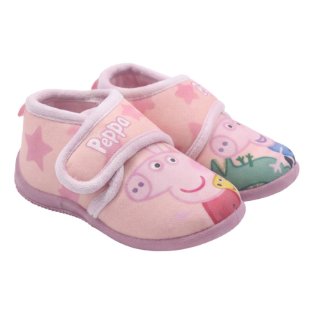 Pantofi copii - Pantofi de interior tip ghetuță cu design Peppa Pig