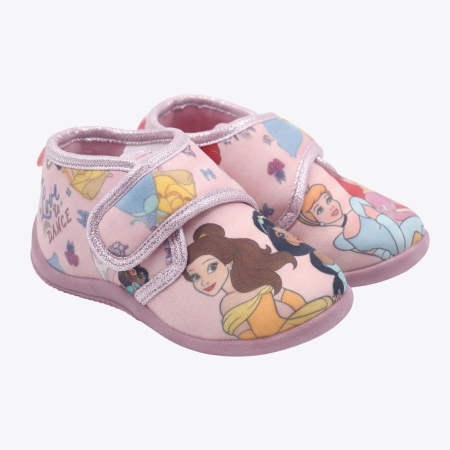 Pantofi copii - Pantofi de interior tip ghetuță cu design Prințesele Disney