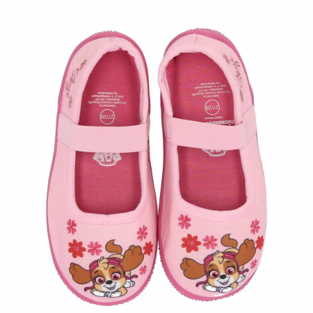 Pantofi de interior, Paw Patrol, roz, cu bareta elastica [2]