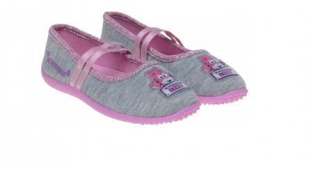 Pantofi de interior Super Wings, cu bareta elastica, gri [3]