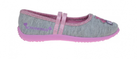 Imbracaminte si incaltaminte copii - Pantofi de interior Super Wings, cu bareta elastica, gri