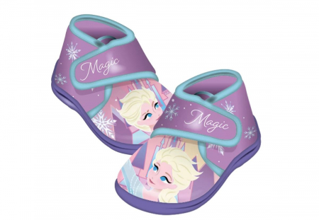 Imbracaminte si incaltaminte copii - Pantofi interior cu inchidere tip arici Frozen Magic