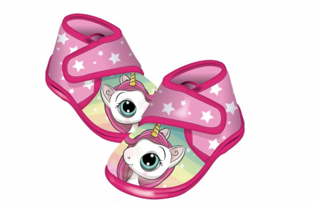 Pantofi copii - Pantofi interior cu inchidere tip arici Unicorn Big Dream