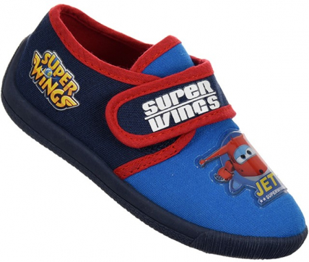 Imbracaminte si incaltaminte copii - Pantofi interior cu inchidere tip arici Super Wings