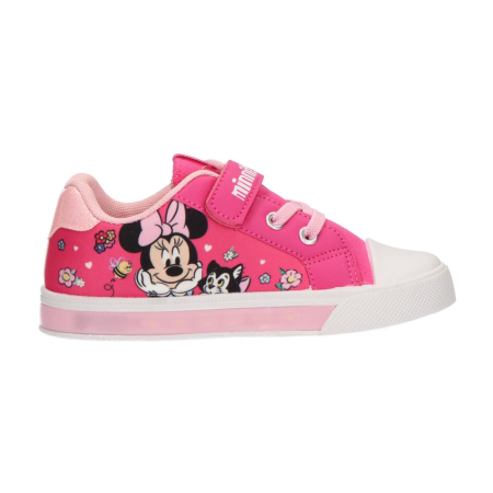 Pantofi sport - Pantofi sport cu lumini si inchidere cu arici, Minnie Mouse