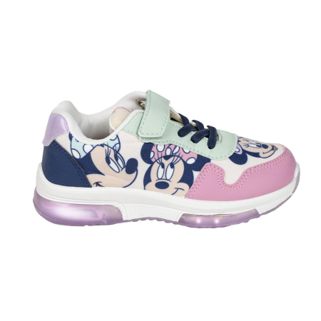 Imbracaminte si incaltaminte copii - Pantofi sport cu talpa PVC si lumini, Minnie Mouse