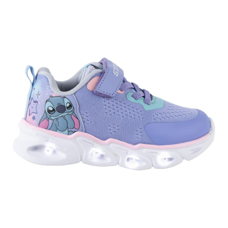 Pantofi sport - Pantofi sport din panza, talpa usoara EVA cu lumini, Lilo & Stitch
