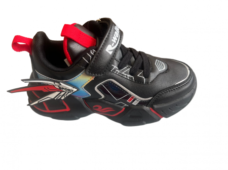 Pantofi sport - Pantofi sport pentru copii, material piele ecologica, negru, Sport