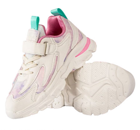 Pantofi sport - Pantofi sport pentru copii, material piele ecologica, alb