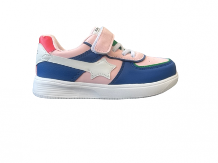 Pantofi sport - Pantofi sport pentru copii, material piele ecologica, roz/mov